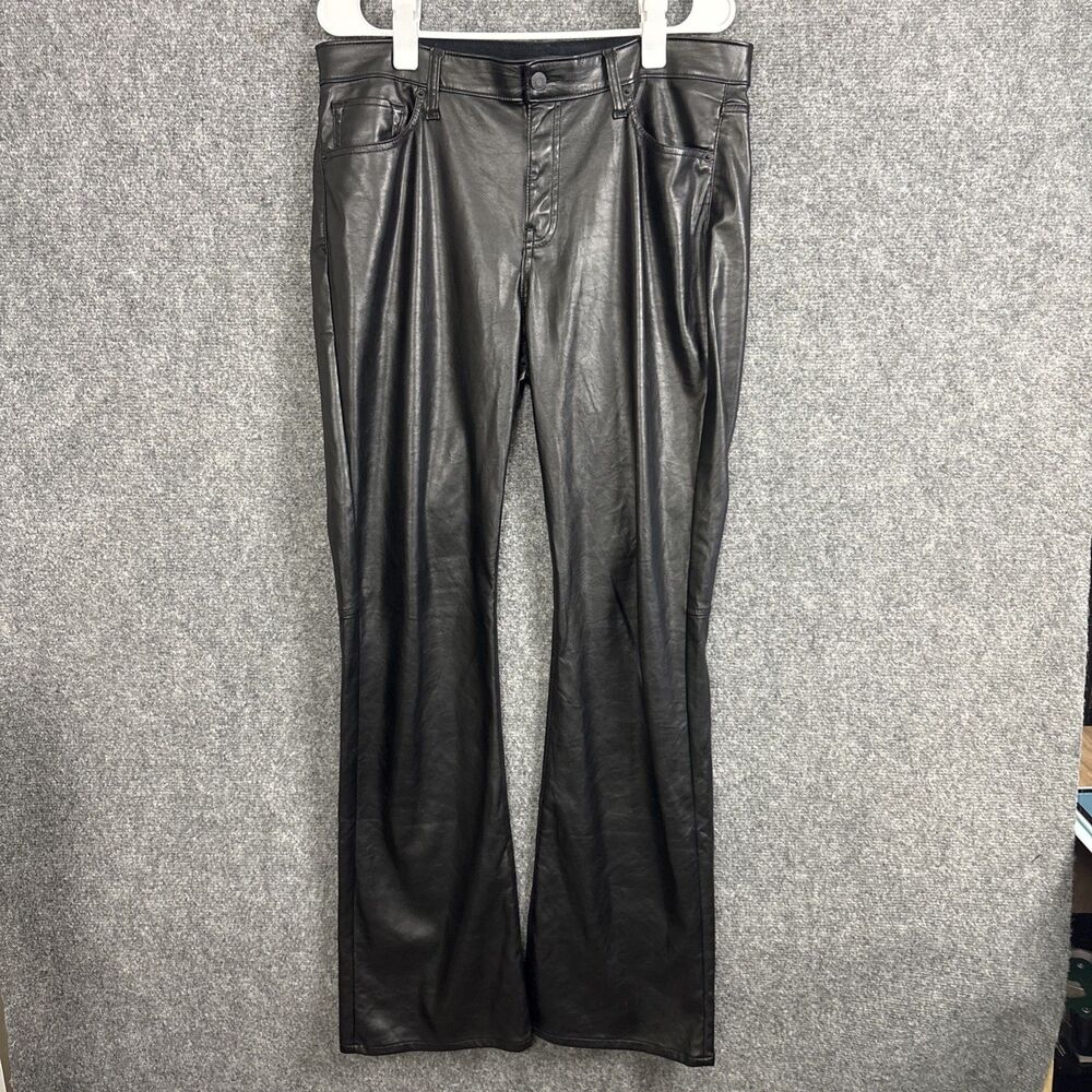 GAP Baby Boot Pants Womens Size 14 / 32 Long Black Faux Leather